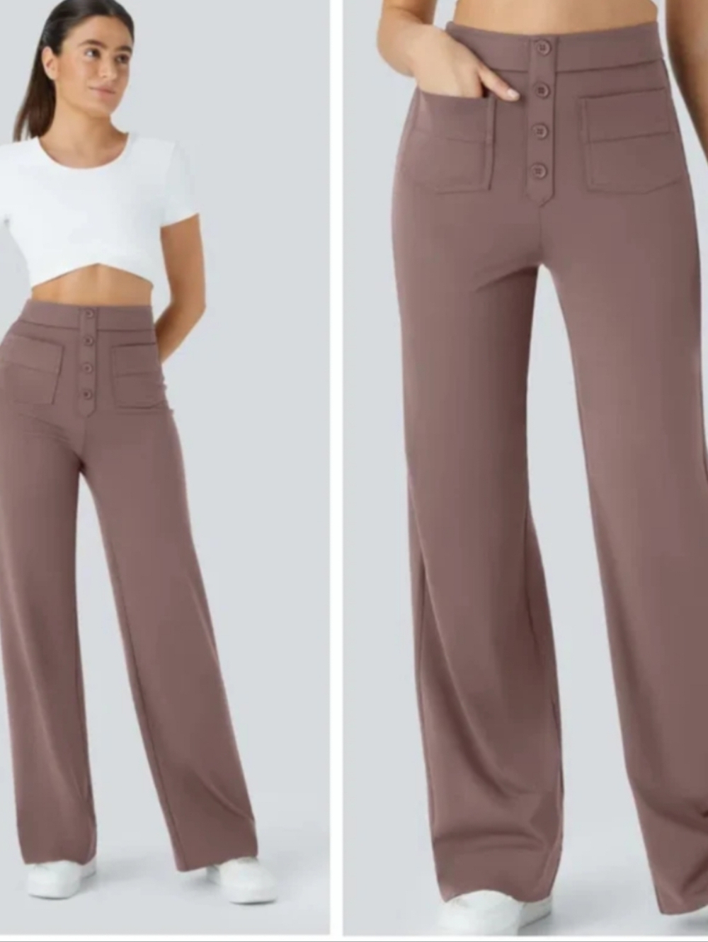 Halara High Waist Straight Leg Relaxed Women's XS Purple Sandalwood Athleisure